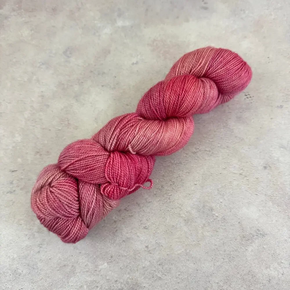 Destash Hand Dyed Seven Sisters Art Matrika Yarn Pink Hibiscus Merino Silk 400yd